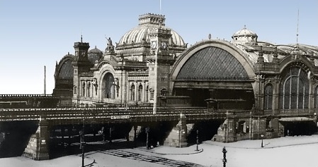 Dresdner Hauptbahnhof um 1930