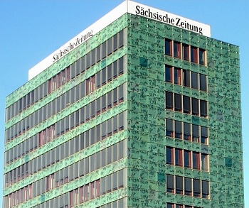 Neue Fassadengestaltung des Hauses der Presse